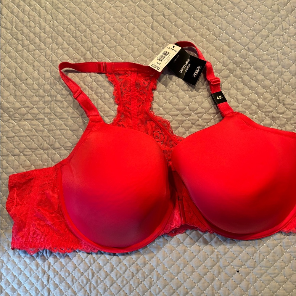 Torrid Vibrant Red Lace Bra